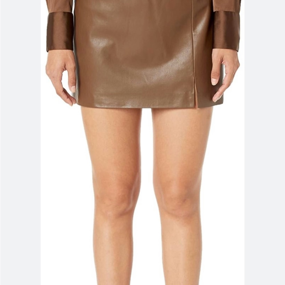 Brown Pencil Mini Skirt for Work